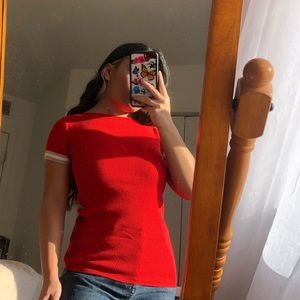 long red shirt